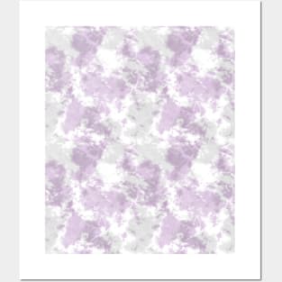 Soft Lilac and Gray Tie-Dye Posters and Art